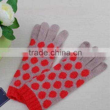 winter custom fashion long sleeve knitted gloves