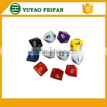 acrylic dice for games 8 sided customized dice poker game products