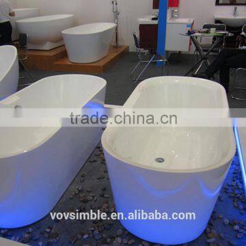 European style guangdong artificial stone mobile bathtub