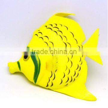 Fake PU yellow snipefish for decoration