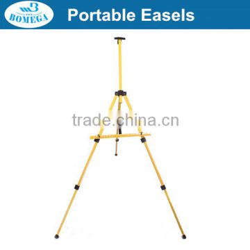 yellow metal easels