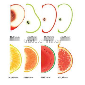 Customized Printing Fruit Shape Cute colorful memo pad note promotional sticky notes