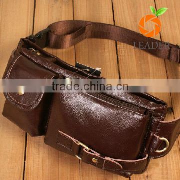 Guangzhou quality Excellent Genuine Leather Waist Bag Fanny Pack Purse case