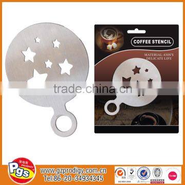 Stainless Steel Coffee Stencil Set, Coffee Stencil Customized desgin