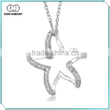 Charming Sea Life Jewelry CZ Starfish Pendant