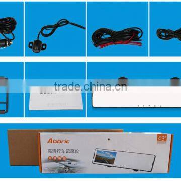 168P FHD 1080P Dual Lens Rearview Mirror Car Dash Cam Universal OBD2 Car DVR photo-6