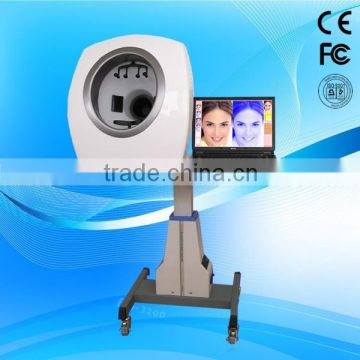 Standing Type High Power Magic Mirror System 3d facial skin analyzer device