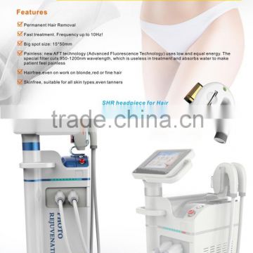 Professioanl shr opt fast hairy removal/ SHR OPT system IPL hair removal