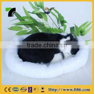 synthetic fur sleeping cat cute cat plush toy