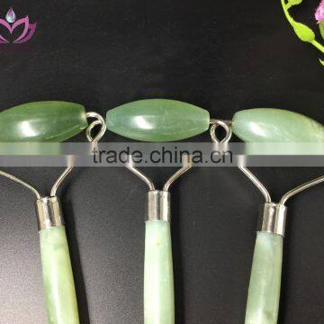 With Gift Box Jade Massager Roller With Strong Steel Frame Hot Stonejade Facial Massage Roller photo-2