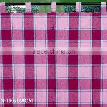 100% cotton check curtain screen