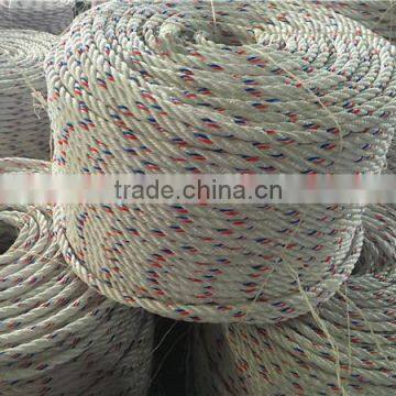 Cheapest PP Polypropylene Warning Rope For Sale White With Red And Blue Tracer photo-6