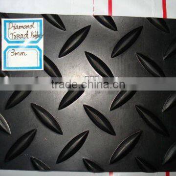 3mm black/anti-slip rubber/commercial rubber sheet/diamond rubber flooring/diamond sheet/Diamond Tread Pattern rubber Flooring