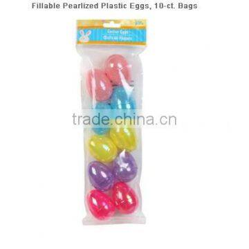 Fillable Pearlized Plastic Eggs, 10-ct. Bags