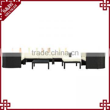 Colourful Pillows Design Patio Rattan Handcraft 6 Seater Set Design Sofa photo-5