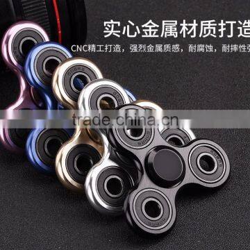 Stress Reliever Finger Gyro Fidget Spinner Clover Aluminium Alloy Fidget Spinner Hand Finger Spinner Metal Tri Spinner photo-2