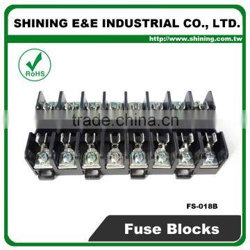 FS-018B 600V 10 Amp 8 Way Midget Type Din Rail Glass Fuse Holder