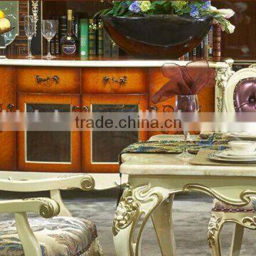 European Style Rectangle Dining Table and Chairs Set, Villa Fashionable Wooden Dining Room Furniture Set (BF01-ML023) photo-6