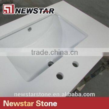 Resin Composite Synthetic Quartz Stone Vanity Top photo-2