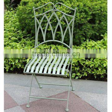 vintage green metal garden chair folding