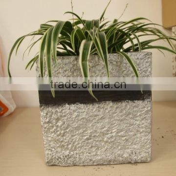 Old stone flower pot for plant