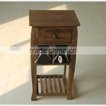 Top Grade New Arrival Handmade Unfinished Vintage Wooden Cabinet With Drawer photo-4