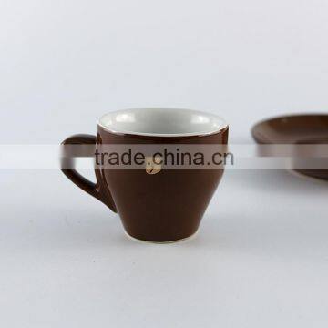Custom Espresso Cup and Saucer, Ceramic Coffee Cup photo-2