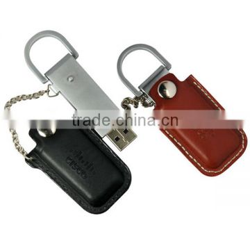 promotion gift leather usb flash drive