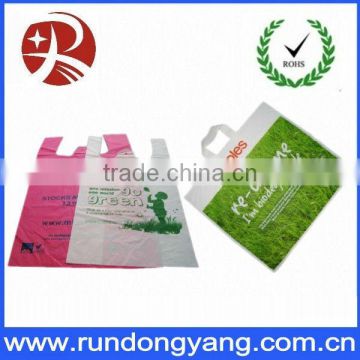 handle Oxo-biodegradable T-shirt plastic bag