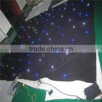Factory Directly SD Card Control Fireproof Velvet Matrials Led Star Drop Curtain / Led Star Effect Stage Lighting photo-3