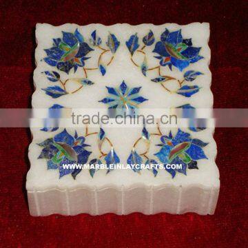 Lapiz Lazuli Marble Inlay Jewellery Box