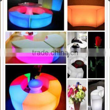 LED curved bench seats,illuminated glow bar furniture