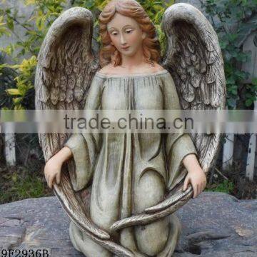 polyresin garden stone angel statue