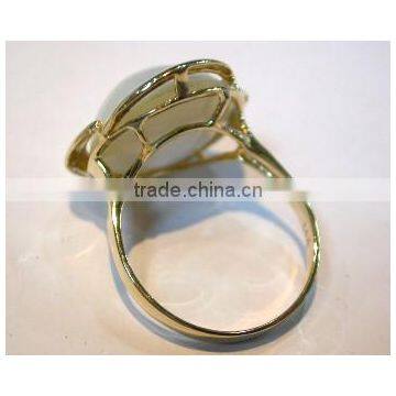 Gold Wedding Genuine Freshwater Pearl Ring Tahitian Pearl Ring photo-2