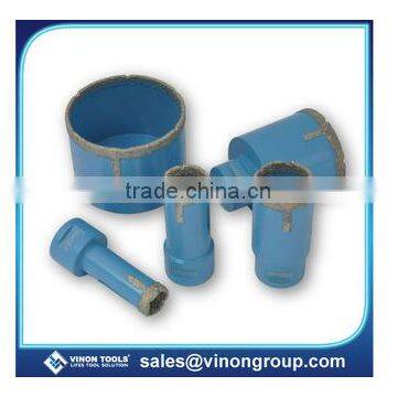 Hot sell Dry Diamond Core Drill Bit with diamond segment aside, Brazed Diamond Hole Saw for ceramic and tiles