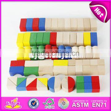 Colorful 80 Pieces Kids Wooden Toy Connecting Building Blocks Best Sale Children Wooden Intelligence Building Blocks W13A137 photo-6