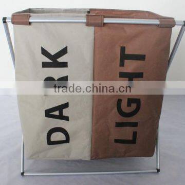 Home and Hotel Usage Double Laundry Sorter /2 Fashionable Light and Dark Basket for Laundry