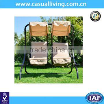 Outdoor 2 Seater Hammock Swing Glider Canopy Patio Chair