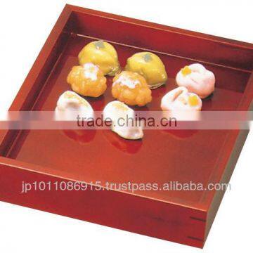 Lacquered Banju Serving Tray for Japanese Sweets Wooden Vat