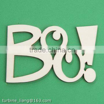 DIY Art Crafts Wood Laser Cut Letter Boo Cutout for Wall photo-2