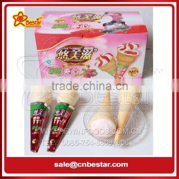 Hot Sale Ice Cream Shape Marshmallow With Fruity Jam