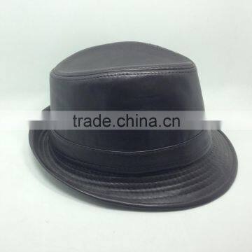 Blank Black Top Cap , Formal Hat For Man , Wedding Hat With Leater photo-3