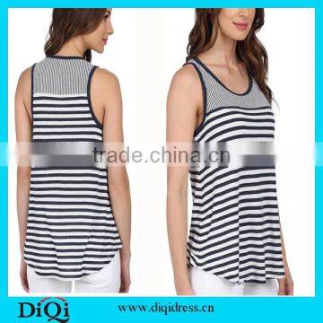 Guangzhou garment sublimation custom stringer tank top wholesale plain loose tank top for women in bulk