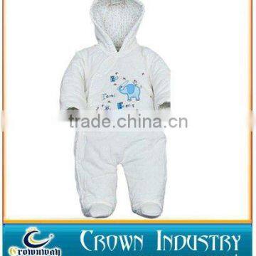 Cute warm white baby romper