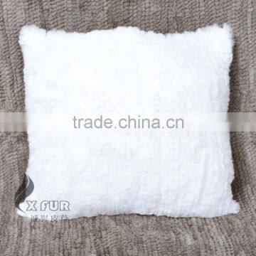 CX-D-79 Cushion Covers Real Rabbit Fur Decorative Pillow Drop Ship Paypal photo-3