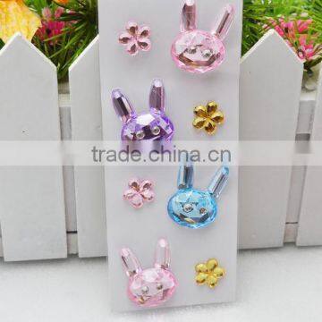 High Quality Wholesale Custom Children DIY Toy Self Adhesive Acrylic Craft Scrapbooking Gems Stone Sticker photo-3