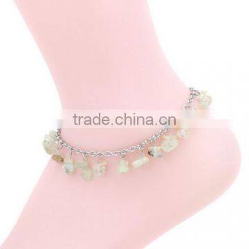 diy natural chip stone charm women summer beach anklets fashion chip natural stone beads anklet bracelet for 2017 beach anklet