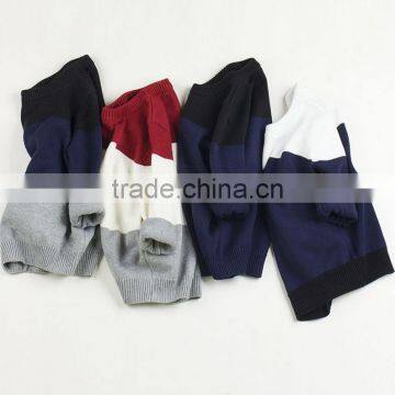 Hot Sale Hand Knitted Wool Kids Sweaters With Ribbing Neck Cotton Sweater Outwear For Children photo-6