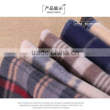 Polyester Printed Fleece Fabric Plaid Polar Fleece