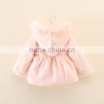 Kids Girls Solid Color High Fashion Faux Fur Coats,fashion Fancy Fur Hood Girls Winter Coats photo-3